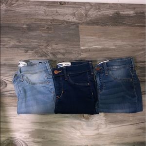 3 pairs of old navy jeans